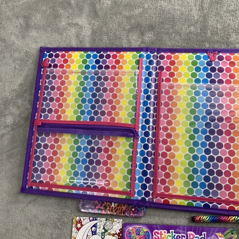 Lisa Frank Art Case Tikanni Trifold Portfolio On the Go Storage Complete Set - Picture 7 of 10